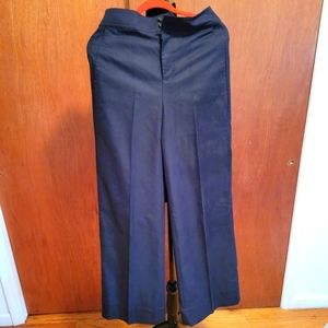 J. CREW  black, wide-leg, high-waisted Chino